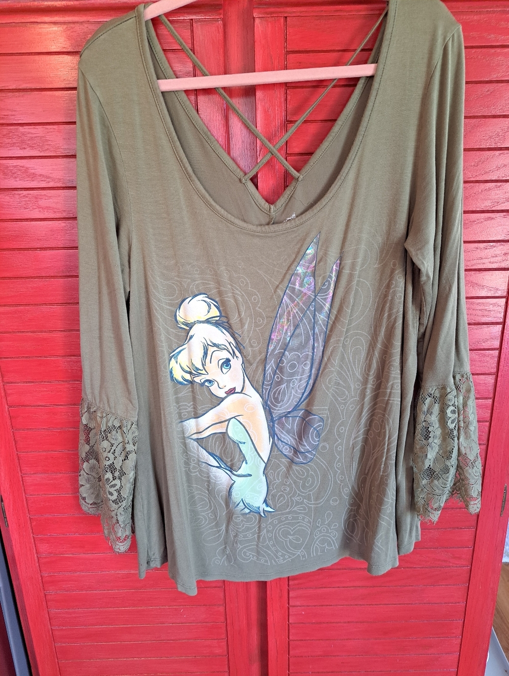 Disney Boutique 2x Tinkerbell Knit Tunic Tee Shirt Top